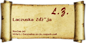 Laczuska Zója névjegykártya